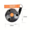 1pc Reusable Shopping Bags; Portable Outdoor Beach Bag; Roll Up Mini Disc Shape Black Grocery Bag; Folding Eco Friendly Light Weight; Kitchen Supplies
